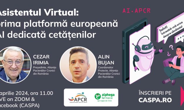 Asistentul Virtual: tema întâlnirii Comunității asociațiilor de pacienți – Caspa din 9 aprilie